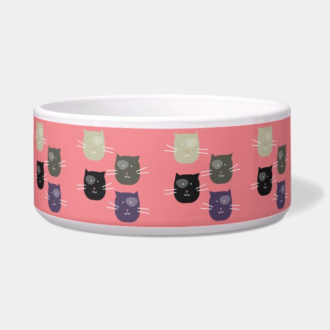 Écuelle Motif visage de chaton de n'importe quelle couleur (Devant)