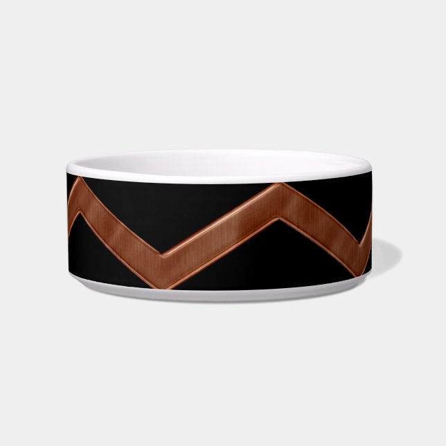 Écuelle Motif Zag en bronze métallique (Devant)