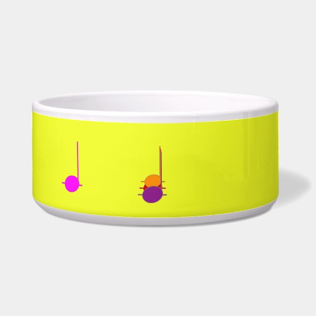 Écuelle Musique Notes Ceramic Pet Bowl (Devant)