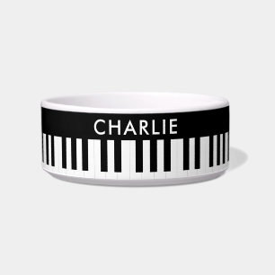 Écuelle Musique Touches de Piano Motif Nom Personnalisé Ch