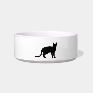 Écuelle Mystique Féline : Une Silhouette de Chat Élégante