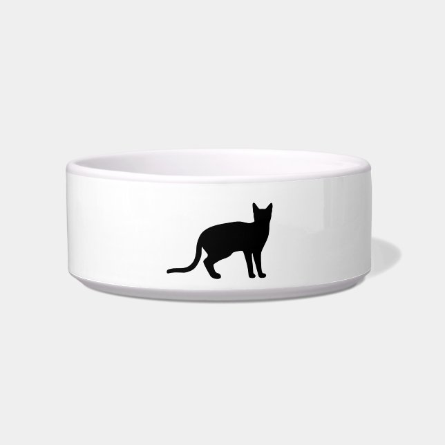 Écuelle Mystique Féline : Une Silhouette de Chat Élégante (Devant)
