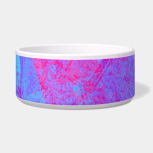 Écuelle Neon Pink & Aqua Blue Abstract