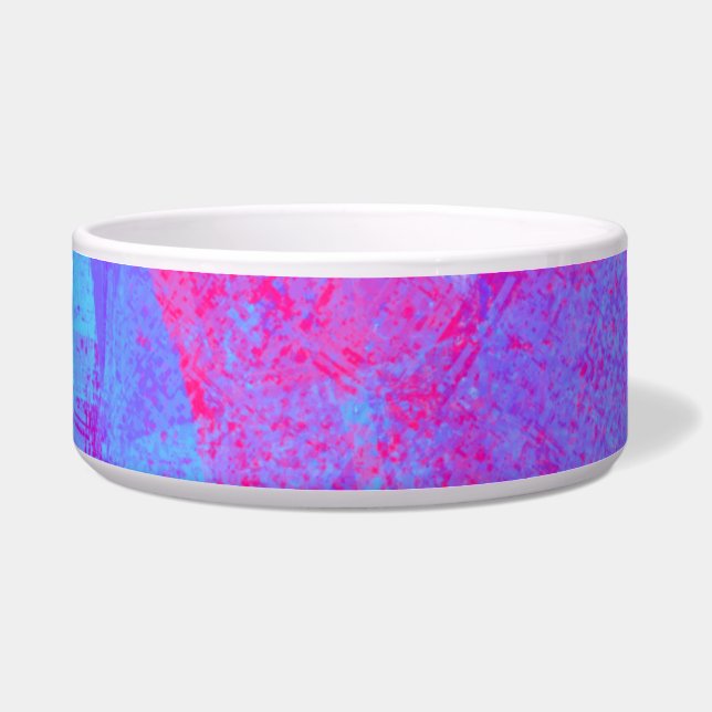 Écuelle Neon Pink & Aqua Blue Abstract (Devant)
