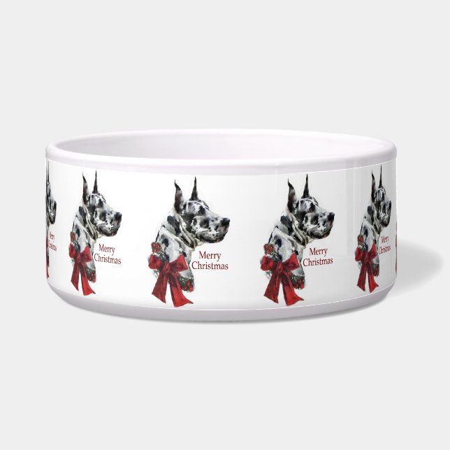 Écuelle Noël Arlequin Great Dane (Devant)