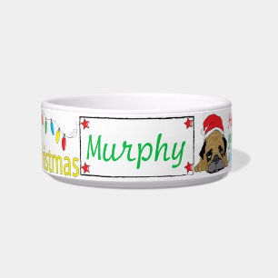 Écuelle Noël BullDoggy Pet Bowl Furry Little Xmas/Med