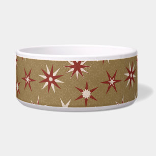 Écuelle Noël Red Geo Stars - sur motif or.