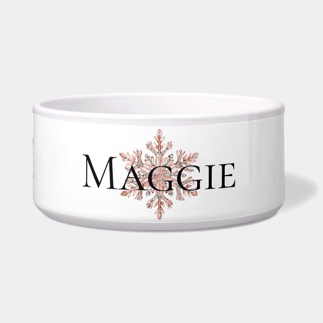 Écuelle Noël rose Gold Snowflake (Devant)