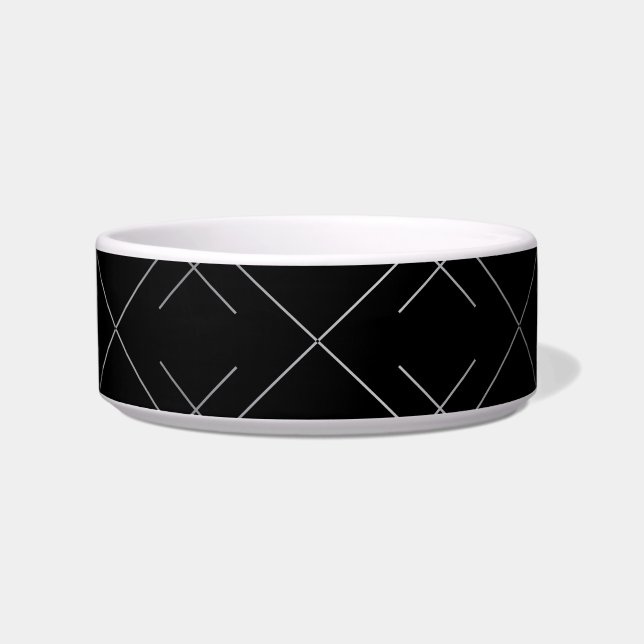 Écuelle Noir argenté, cool, élégant, simple motif moderne (Devant)