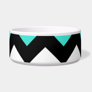 Écuelle Noir Blanc Turquoise Zigzag