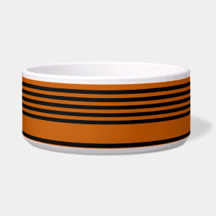 Écuelle Noir et brûlé orange cinq bandes motif
