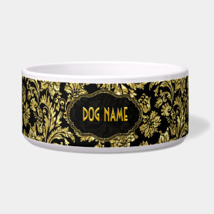 Écuelle Noir & Or Tons Vintage Floral Damas