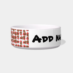 Écuelle Nom amusant de Dachshund rouge motif de Noël