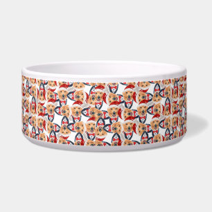 Écuelle Nom cool de Golden Retriever motif Santa Noël