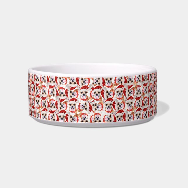Écuelle Nom de Chihuahua drôle Motif de Noël (Gauche)