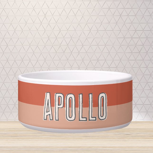 Écuelle Nom de l'animal de compagnie moderne personnalisé  (Customize this fun, modern dog bowl with your pet's name! )