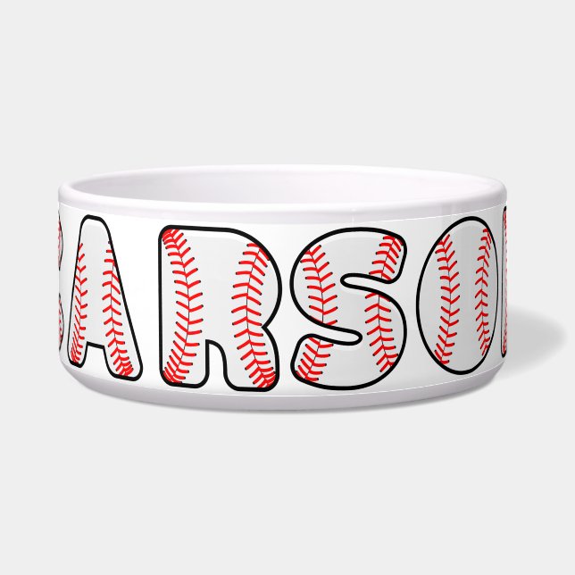 Écuelle Nom des lettres personnalisées de baseball (Devant)