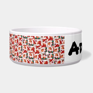Écuelle Nom drôle de Podengo Portugais Motif de Noël
