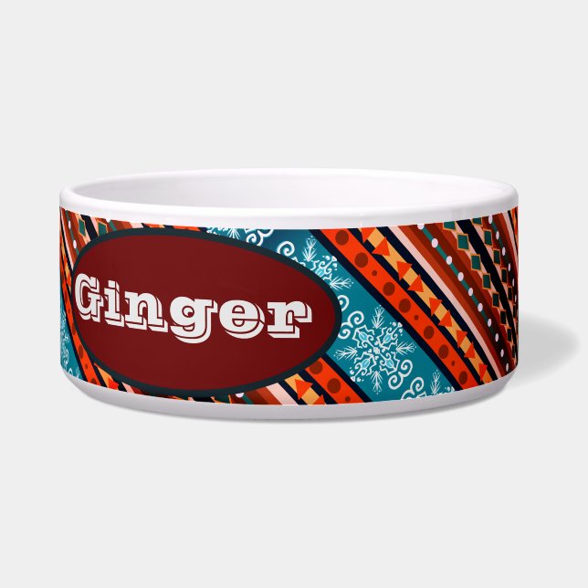 Écuelle Nom du client Motif d'hiver cosy (Devant)