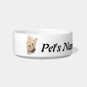 Écuelle Nom personnalisé et photo Yorkshire Terrier animal