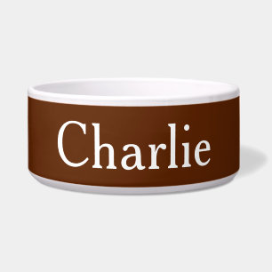 Écuelle Nom personnalisé Photo Chocolat Brown Brown