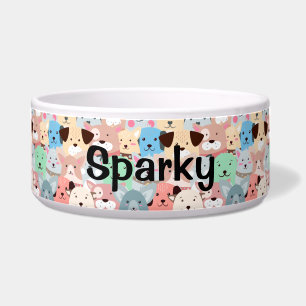 Écuelle Nombreux Chiens Colorés Céramique Pet Bowl