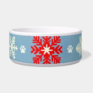Écuelle Nordic Christmas Cat Bowl - Festive Knit Snowflake