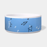 Notes musicales Bleu Lune céramique poêle Bowl
