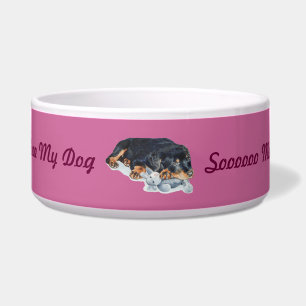 Écuelle nounours de caresse de chiot mignon de rottweiler