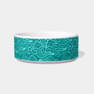 Écuelle Nuages japonais vintages, Turquoise et Aqua
