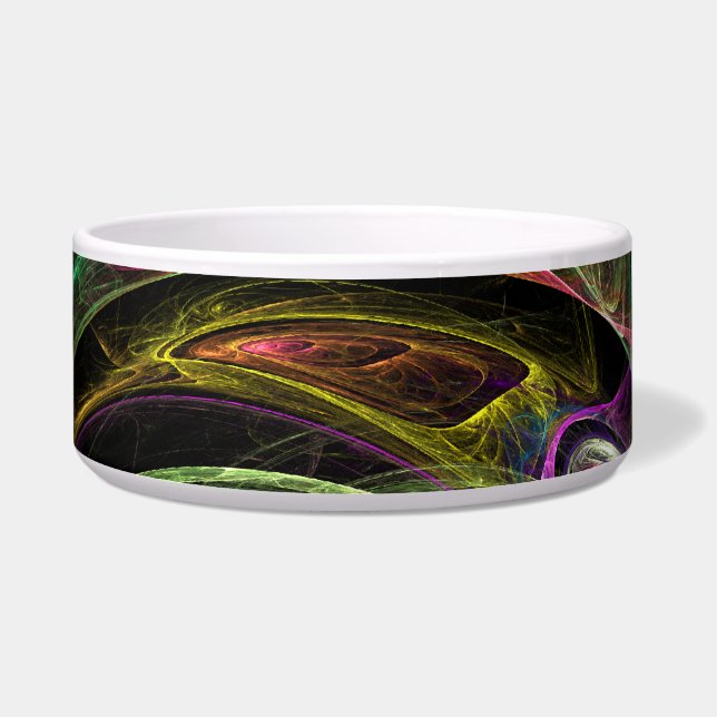 Écuelle OEil aux yeux Abstrait Art Chien Bowl (Gauche)