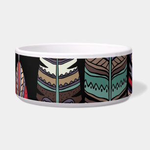 Écuelle Oiseaux Plumes Art Tribal Sans Seamless