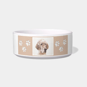 Écuelle Orange Belton Painting Dog Art