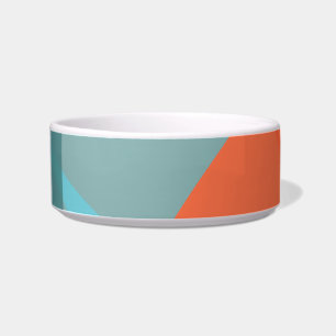 Écuelle Orange, bleu, moderne, tendance ondulé formes orga