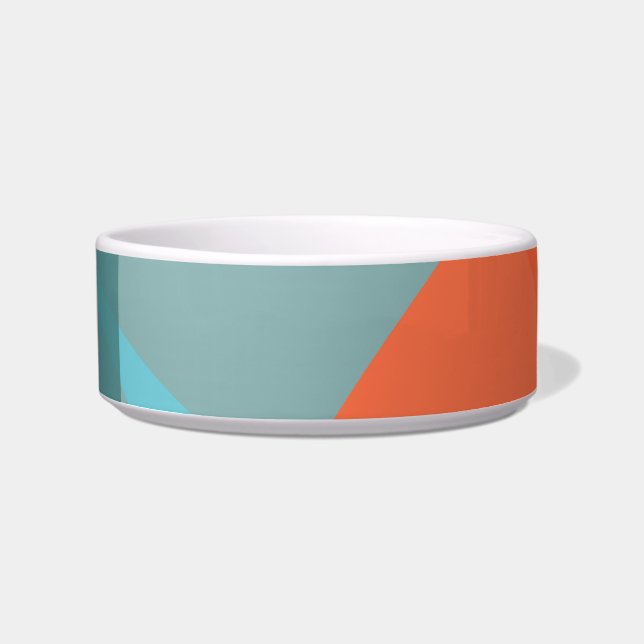 Écuelle Orange, bleu, moderne, tendance ondulé formes orga (Devant)