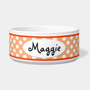 Écuelle Orange Polka Dot Personnalisé Ceramic Chig Bowl