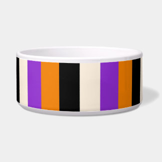 Écuelle Orange Violet Noir Rayure Halloween