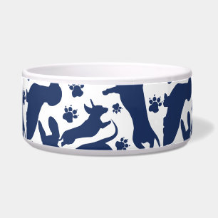 Écuelle Oreiller à lancer Motif Dachshund bleu