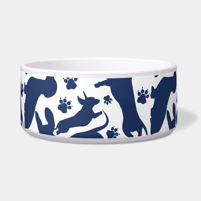 Écuelle Oreiller à lancer Motif Dachshund bleu (Devant)