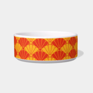 Écuelle Oriental Rouge Jaune Kiku Chrysanthemum Mon Motif