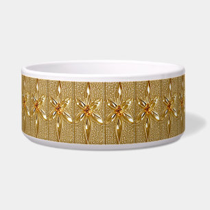 Écuelle Orné d'or en céramique fleurie poêle Bowl