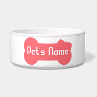 Écuelle Os à mâcher rose Personnalisé Bowl de chien 5