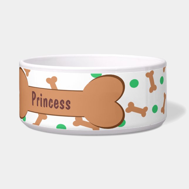 Écuelle Os de chien et pois vert (Droite)