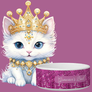 Écuelle Pailleté Rose Chaud Personnalisé Élégant Faux Sequ