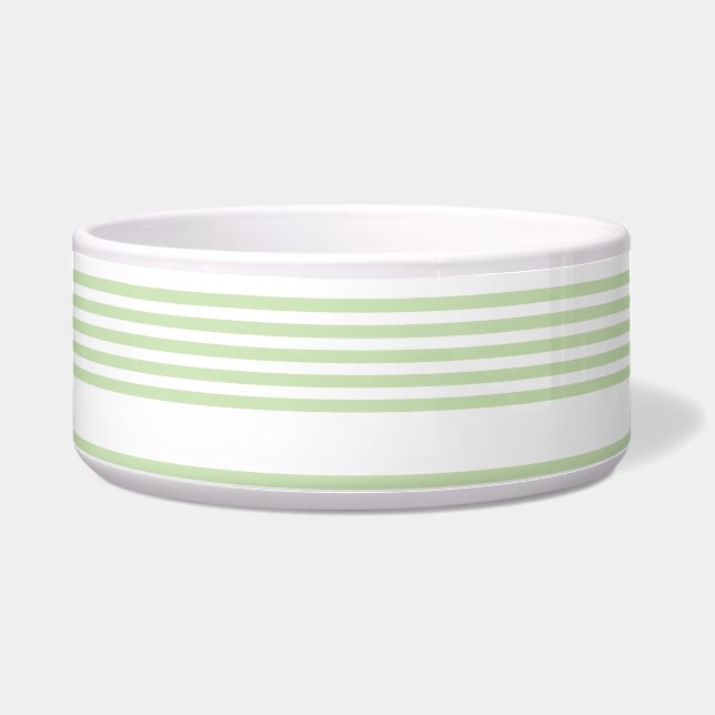 Écuelle Pale vert et blanc cinq bandes motif (Devant)