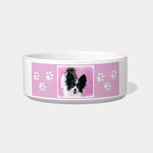 Écuelle Papillon (blanc et noir) Peinture - Chien Art