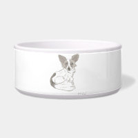 Papillon Sketch Pet Bowl