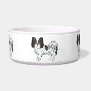 Écuelle Papillon tricolore mignon et heureux chiens de des