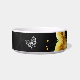 Écuelle Papillons d'or et de blanc