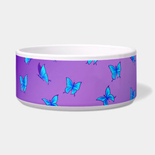 Écuelle Papillons Enchantés Purple Ceramic Pet Bowl
